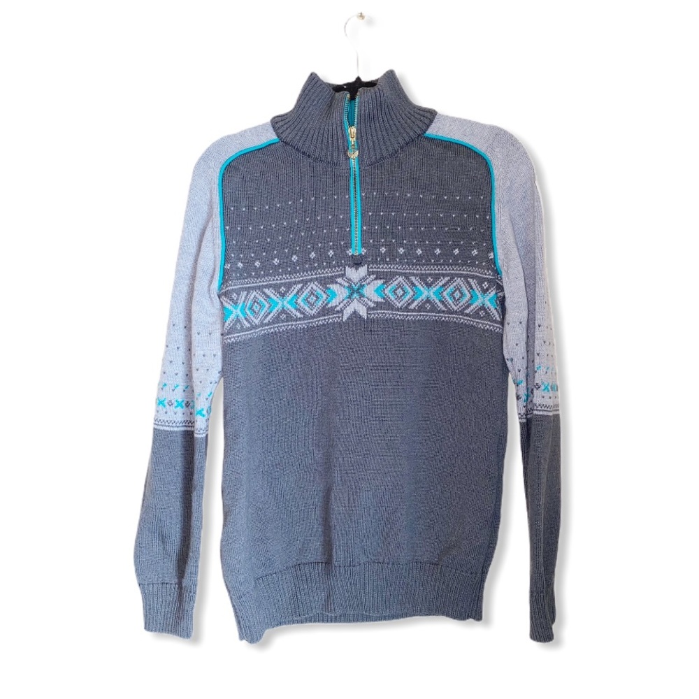 DALE OF NORWAY fair isle quarter zip sweater